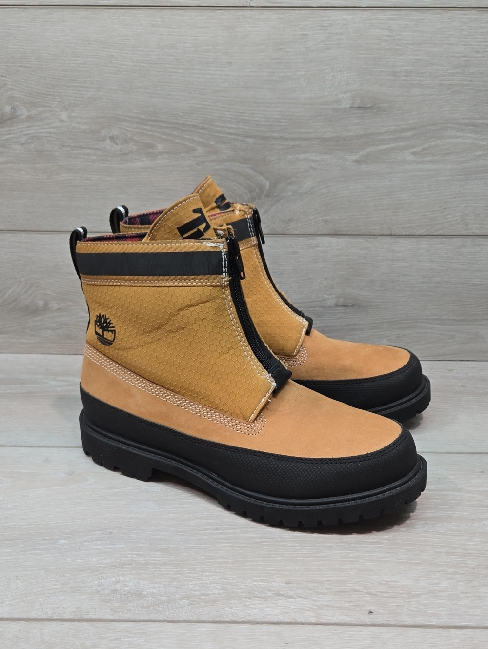 Timberland Women Leather Rebolt Zip Front A2JTV Waterproof Boots Shoes Sz 7.5